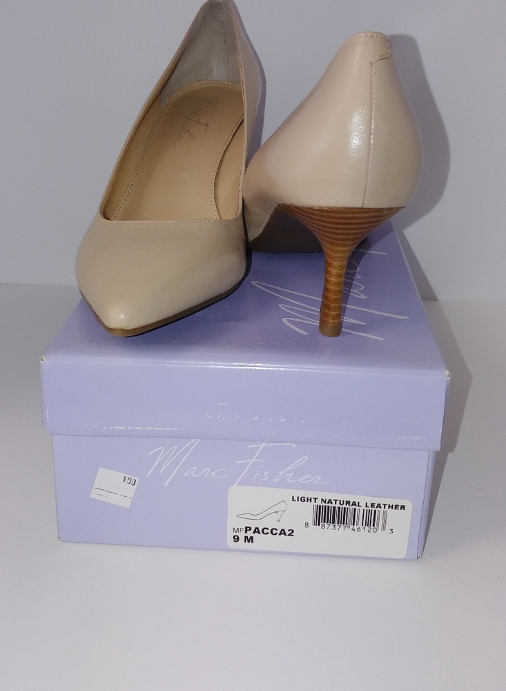 Marc Fisher Light Natural Leather Pumps